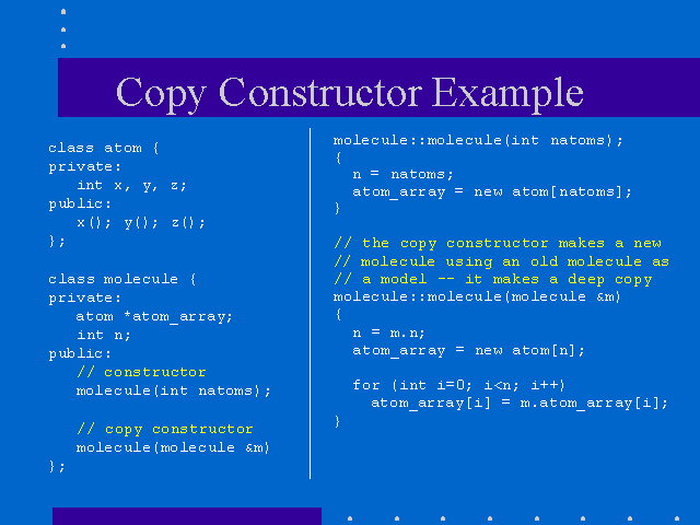 copy constructor