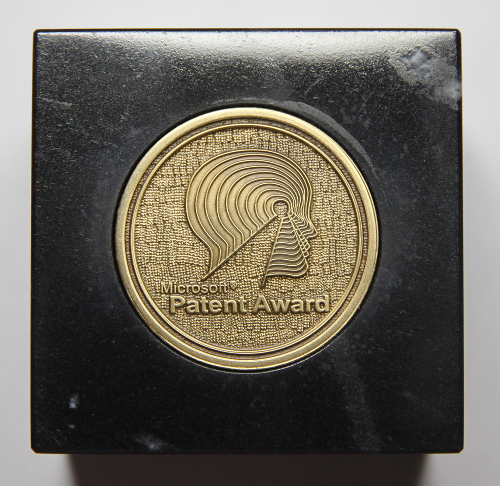 Microsoft "Patent Cube" Award for filing a patent eBay