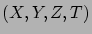 $ (X, Y, Z, T)$